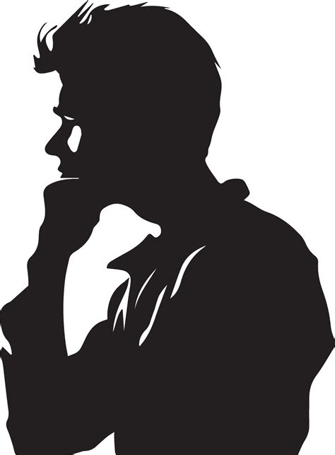 Man thinking vector silhouette 35305424 Vector Art at Vecteezy