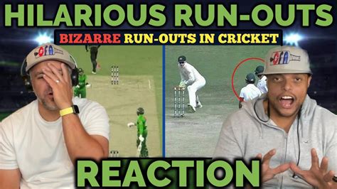 Most Funny/Bizarre Run-Outs in Cricket REACTION - YouTube