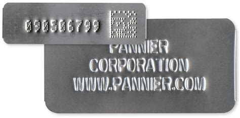 Embossed Metal Tags for Industrial Product ID and Tracking