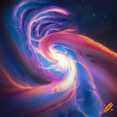 Visual representation of swirling winds and electrons in a quantum universe