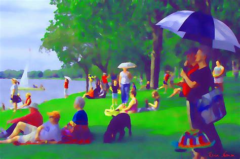 Saturday Afternoon in the Park Painting by Rein Nomm - Pixels