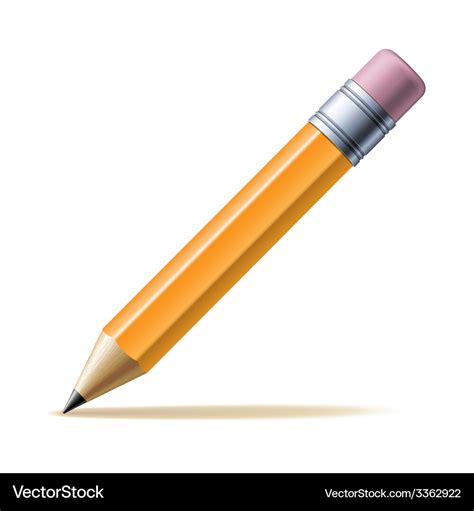 Yellow pencil Royalty Free Vector Image - VectorStock