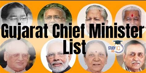 Chief Ministers of Gujarat 2023, Gujarat CM Complete List