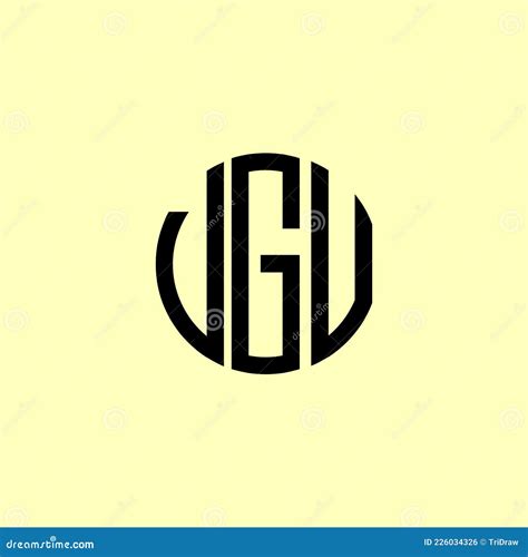 Creative Rounded Initial Letters VGU Logo Stock Vector - Illustration of mark, icon: 226034326