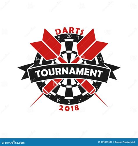 Darts Tournament Or Club Logo Vector Illustration | CartoonDealer.com #186905302