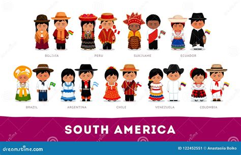 Americans in National Clothes. Stock Vector - Illustration of country, greeting: 122452551