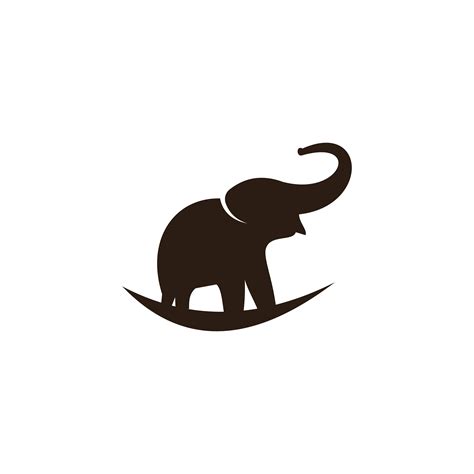 plantilla de logotipo de línea de elefante. icono de vector de diseño ...