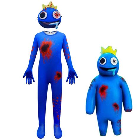 roblox rainbow friends blue halloween costume jumpsuits with mask for ...