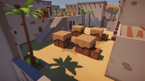 Modello 3D Low Poly FPS Map Vol2 Shooter Desert City Map for Unity - TurboSquid 2058346