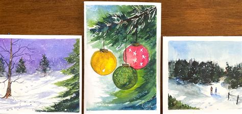 Watercolor Christmas Cards - FeltMagnet