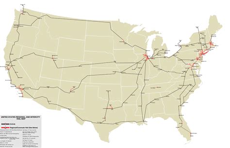 [Map] Map of every passenger railway in the United States ...