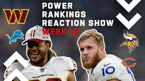 NFL Week 12 Power Rankings Reaction Show - YouTube