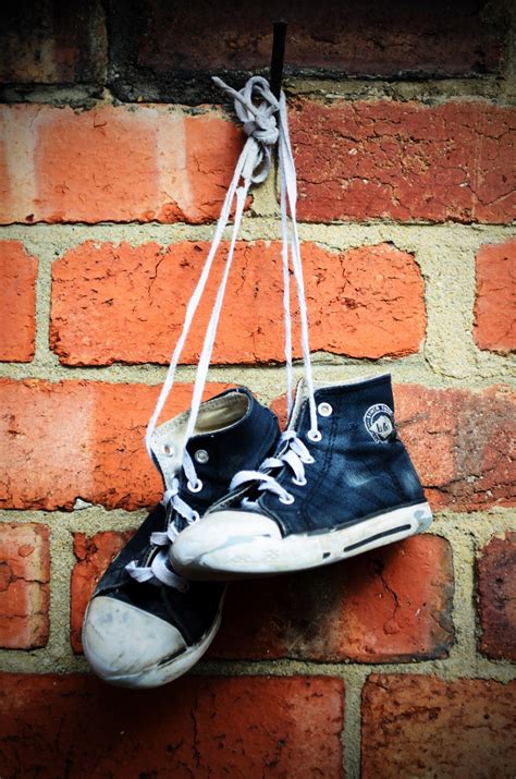 Free Images : shoe, white, street, old, wall, red, color, lace, blue ...