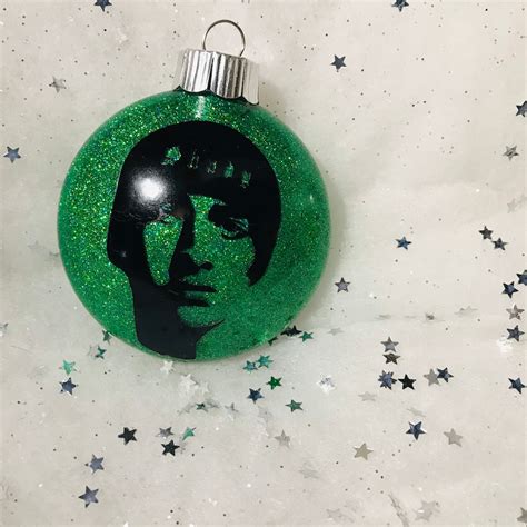 Rapper-inspired Glitter Christmas Ornament, Hip Hop, Rap, Shady, Tupac - Etsy