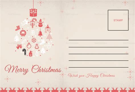 Adorable Christmas Postcard Template in Adobe Photoshop