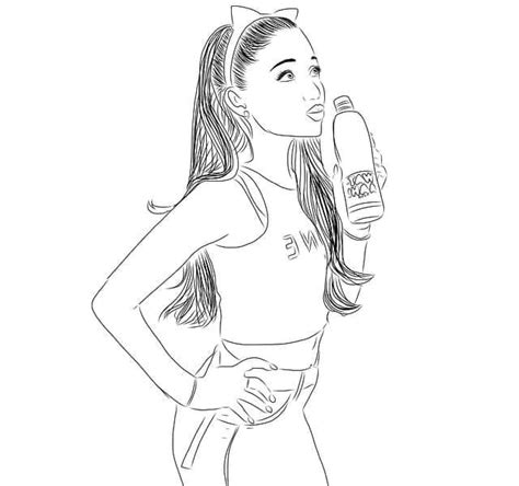 Pop Singer Ariana Grande coloring page - Download, Print or Color ...