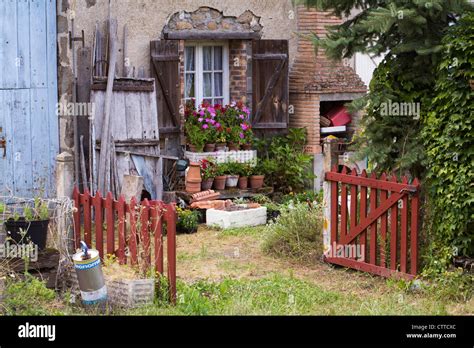 Front garden of a French country cottage Stock Photo, Royalty Free Image: 49709476 - Alamy