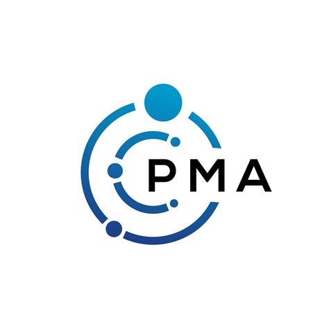 PMA letter technology logo design on white background. PMA creative ...