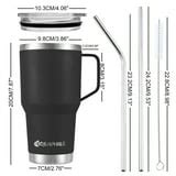 AQUAPHILE 30oz Stainless Steel Insulated Coffee Mug with Handle, Double Walled Vacuum Travel Cup ...
