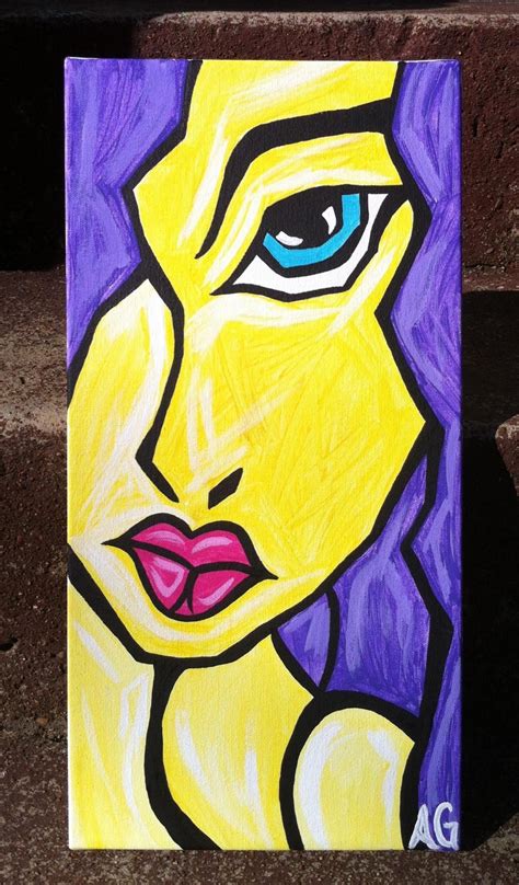 Girl Abstract Face Painting | Pinturas abstractas, Pinturas, Pintura blanco y negro