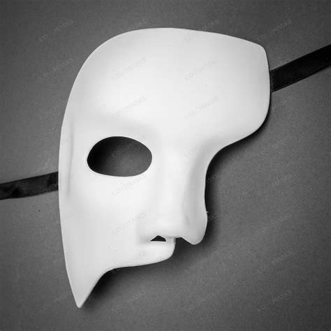 White Classic Phantom of the Opera Half Face Mask Masquerade