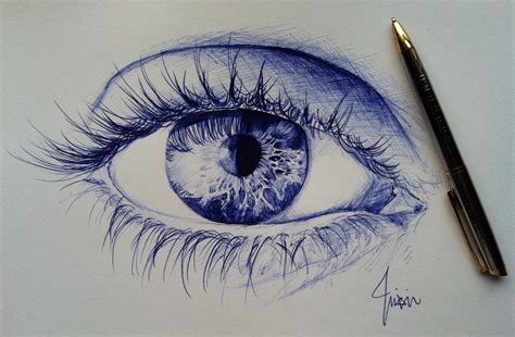 Eye Ballpoint pen Drawing by ZhixinTay on DeviantArt