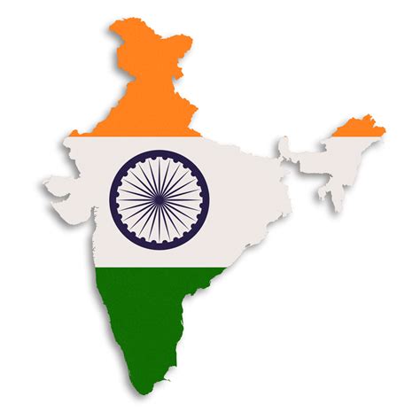 Colorful Indian Map with indian flag. indian map png 27743846 PNG