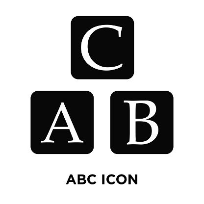 Abc Icon Vector Isolated On White Background Logo Concept Of Abc Sign On Transparent Background ...