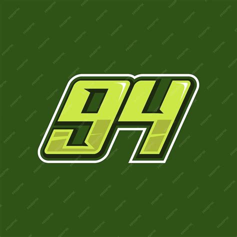 Premium Vector | Racing number 94 logo design vector