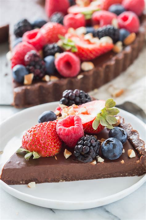 No Bake Chocolate Tart - vegan, gluten free, paleo » LeelaLicious