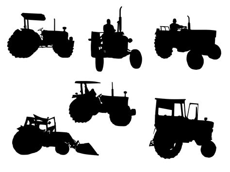 6 Tractor Silhouette (PNG Transparent) | OnlyGFX.com