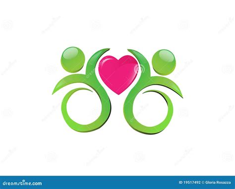 Team With A Heart Logo Stock Photography - Image: 19517492