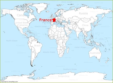 France On World Map - France Location Modern Vector Map For ...