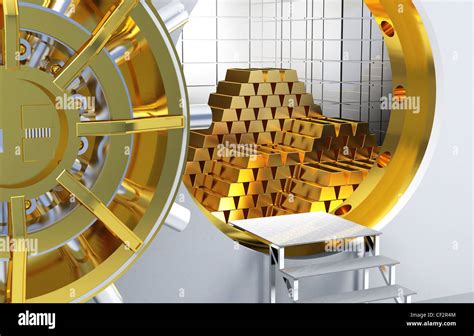 bank vault and lots of gold bars Stock Photo - Alamy