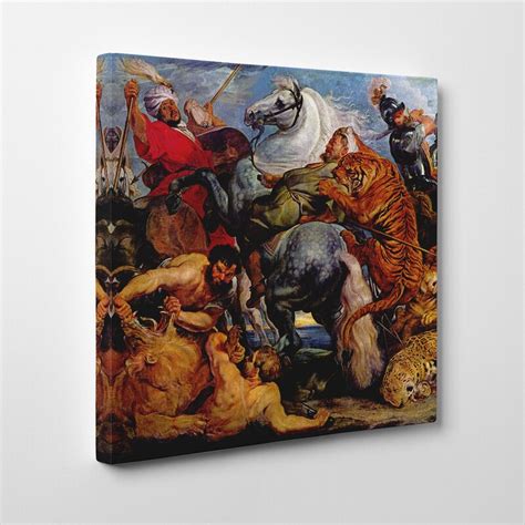 Big Box Art 'Tiger Hunt' by Peter Paul Rubens Painting Print on Canvas ...