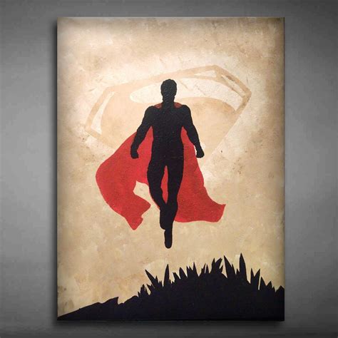 Original, Hand-Made, Canvas Wall Art, Superman Painting 18x24 ...