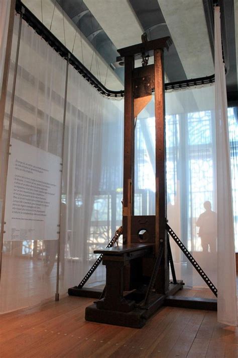 The last guillotine of France, nicknamed "The Widow". It was used for the execution of Hamida ...