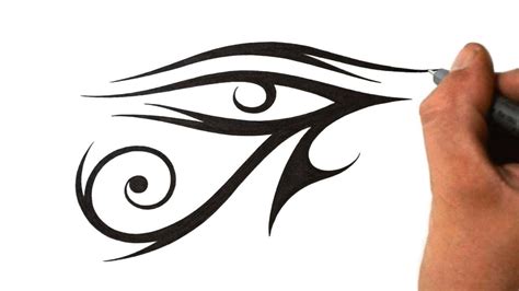 How to Draw Eye of Ra - Tribal Tattoo Design Style - YouTube