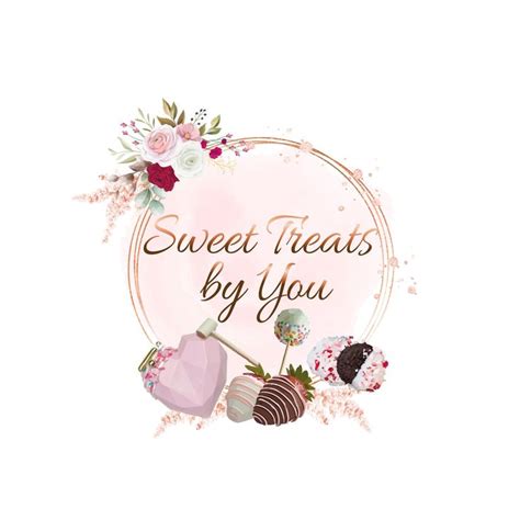 Sweet Treats Logo Design, Heart Breakable Logo, Strawberry Chocolate ...