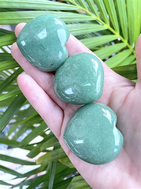 Green Aventurine Crystal Hearts - Shop