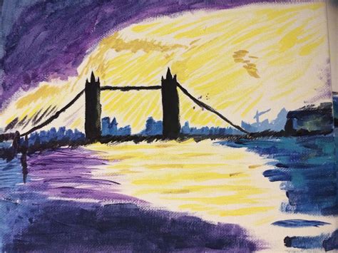 London bridge Art acrylic painting | Painting, Bridge art, Art