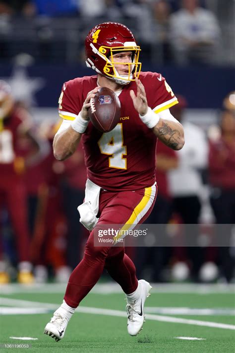 Taylor Heinicke of the Washington Football Team looks to pass during ...