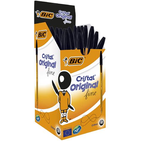 Buy BIC Cristal Original Fine Ball Pens Fine Point (0.8 mm) - Black ...