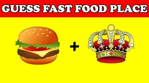 Quiz Guess The Fast Food Place From The Emojis - Riset