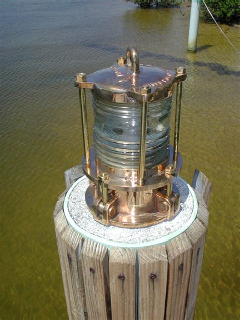 Bronze Piling Nautical Dock Light-Marine Dock Piling Light - Nautical Lights