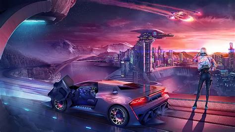 HD wallpaper: cyberpunk, car, neon, digital art | Wallpaper Flare