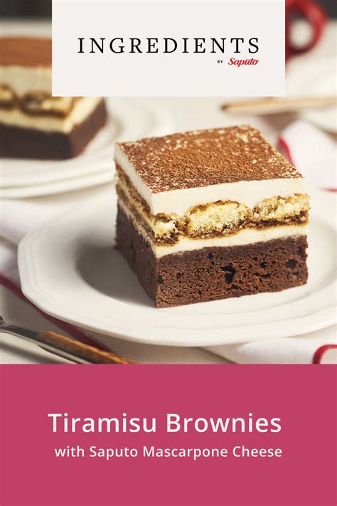 Tiramisu Brownies Recipe | Saputo Cheese | Recipe | Tiramisu brownies, Sweets desserts, Brownie ...