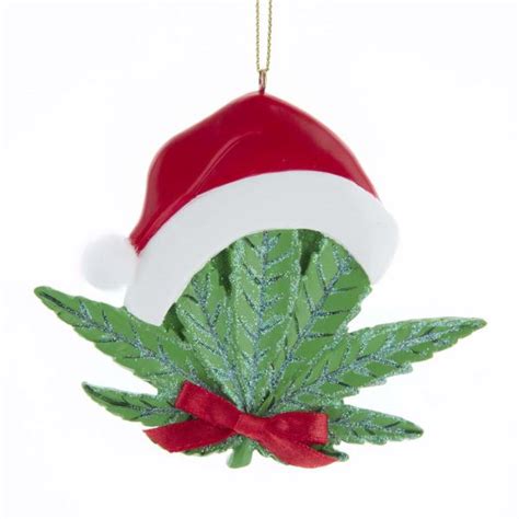 Cannabis Leaf Ornament - Item 100110 | The Christmas Mouse