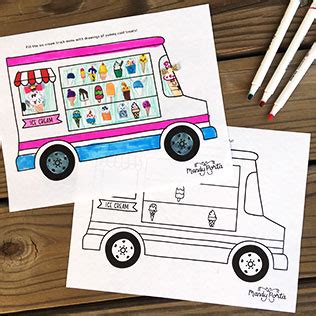 Ice Cream Truck Kids Drawing Activity Nature Walk Activities, Free Activities For Kids, Holiday ...