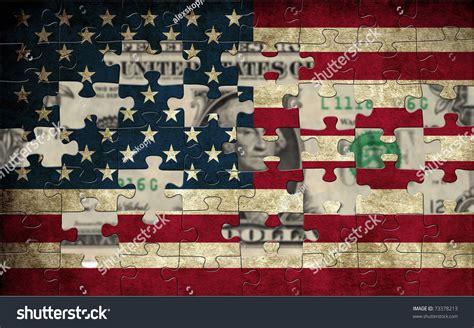 Usa Puzzle Flag Stock Photo 73378213 : Shutterstock